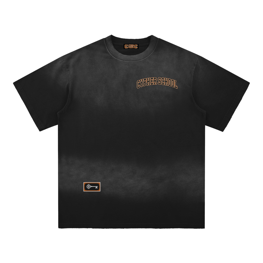 CSA AWAY Summer Set - Beach Washed Sun Faded Hand-Frayed Cotton T-Shirt