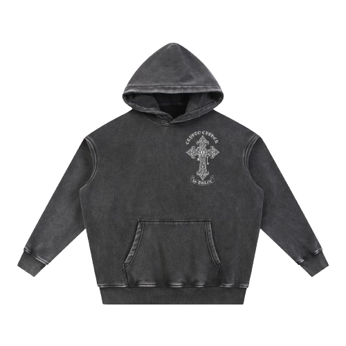 Crypto Cypher "Protection" Limited Edition Premium Comfort Snow Washed Fleece Oversize Hoodie