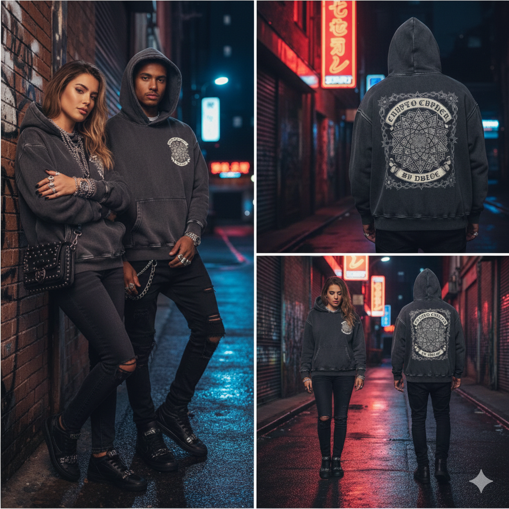 Crypto Cypher "Guidance" Limited Edition Premium Comfort Snow Wash Fleece Oversize Hoodie