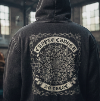 Crypto Cypher "Guidance" Limited Edition Premium Comfort Snow Wash Fleece Oversize Hoodie