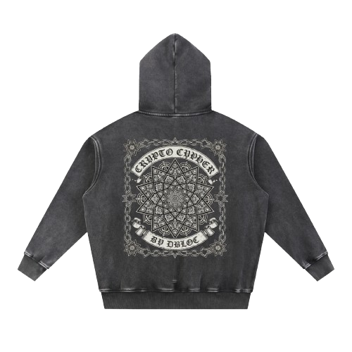 Crypto Cypher "Guidance" Limited Edition Premium Comfort Snow Wash Fleece Oversize Hoodie
